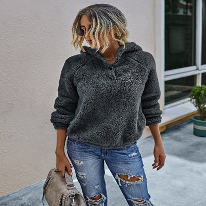 Apek® | Pull en peluche de couleur pure