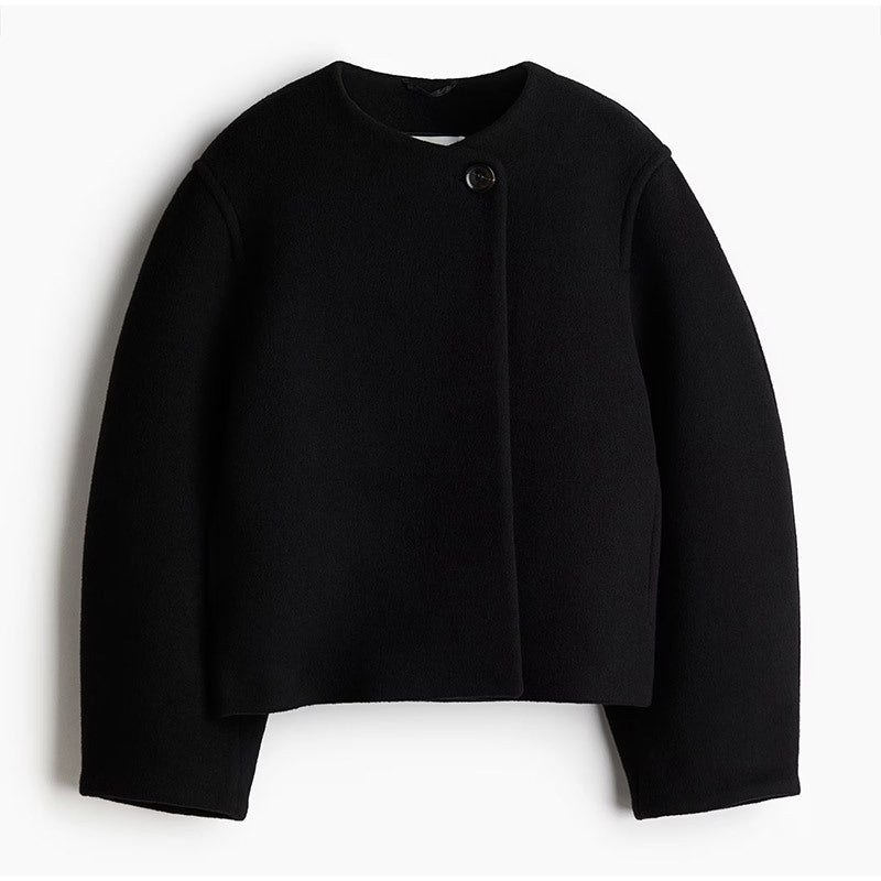 Lunar® | Manteau Court en Laine à Col Rond