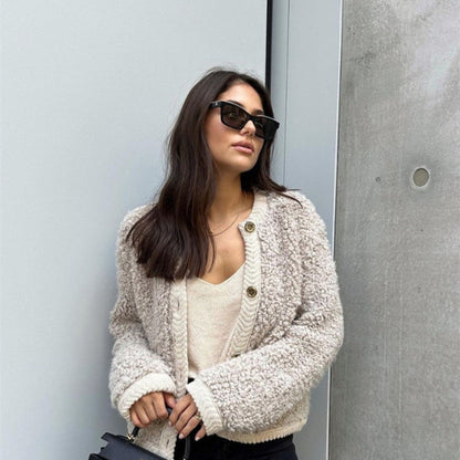 Vironika® | Cardigan Court en Maille Tricotée