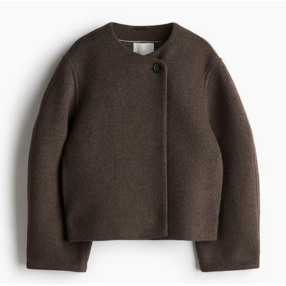 Lunar® | Manteau Court en Laine à Col Rond