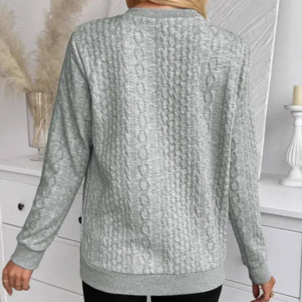 Nayla® | Pull Zippé en Tissu Texturé Premium