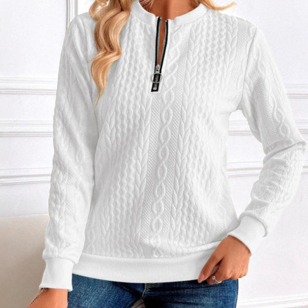 Nayla® | Pull Zippé en Tissu Texturé Premium