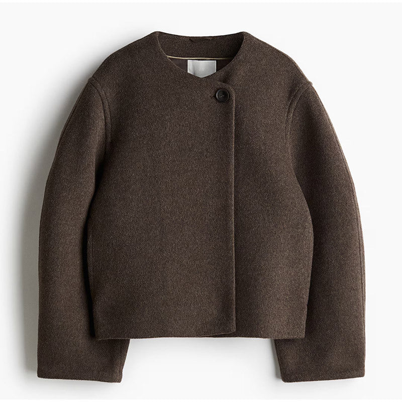 Lunar® | Manteau Court en Laine à Col Rond