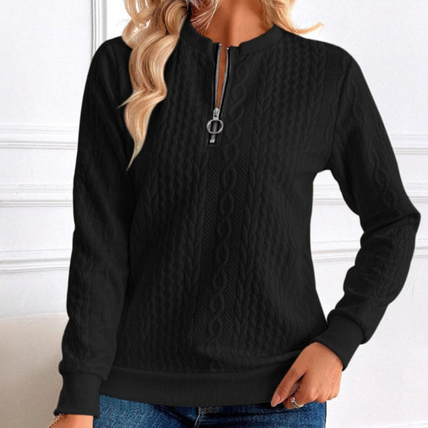Nayla® | Pull Zippé en Tissu Texturé Premium